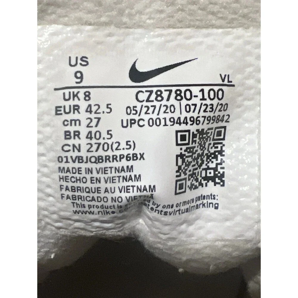 NIKE CZ8780-100 Mens Precision 4 White Metallic Gold Swoosh Shoe Sneaker Size 9